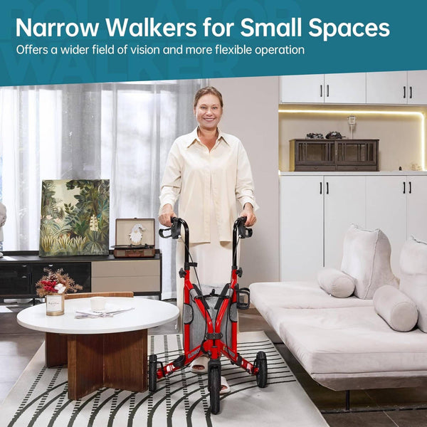 YF-9006B All-Terrain Portable Heavy Duty Rollator Walker 10" Wheels